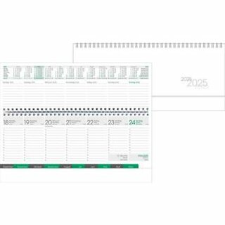 Bhner Tischquerkalender TQGL, 1W/2S, 30,5x13,5cm, Recyclingpapier