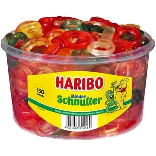 Haribo Fruchtgummi Kinder Schnuller, Klarsichtdose mit 150 Stck