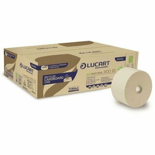 LUCART Toilettenpapier Jumbo ECONATURAL 900 ID, 2lagig, Grorolle, natur, 12 St.