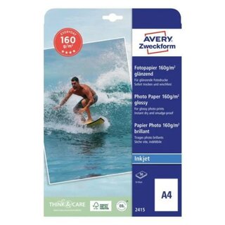 Avery Zweckform 2415 Fotopapier, A4, 160g, 50 Stck