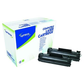 Toner kompatibel mit HP CB435AD, Reichweite: 1.500 Seiten, schwarz, 2 St