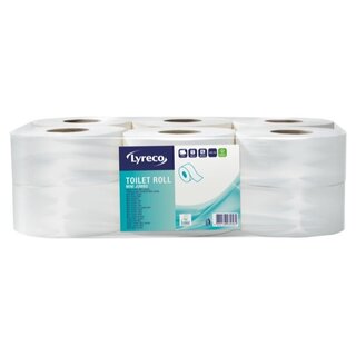 Toilettenpapier Mini Jumbo, 2-lagig, 180m, 12 Stck