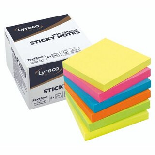 Notes Premium, 75 x 75 mm, Sommer, 6 Stck