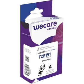 WECARE Schriftband kompatibel zu TZE-151, 10 Stck