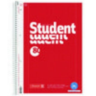 Brunnen Collegeblock Student Recycling, 80 Blatt, A4, kariert, rot