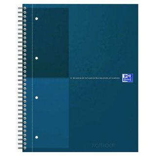 Oxford International Notizbuch, A4+, liniert, Petrol Blau