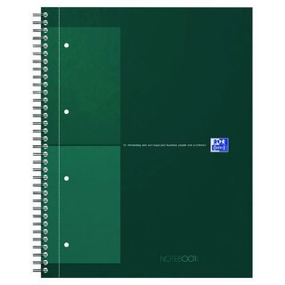 Oxford International Notizbuch, A4+, 5 x 5 kariert, Grn