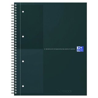 Oxford International Notizbuch, A4+, liniert, Schwarz