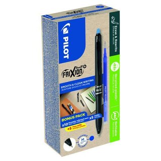 Frixion Ball Plus 0,7 mm, inkl. 10 Minen, blau, 10 Stck