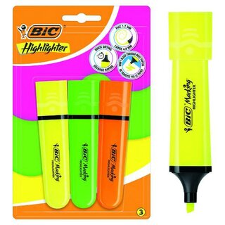 Bic Textmarker Sortiert, 4.6mm Breite, 3 Stck