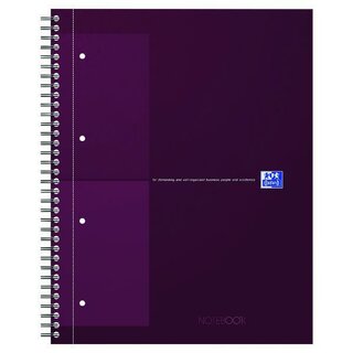 Oxford International Notizbuch, A4+, 5x5, rot