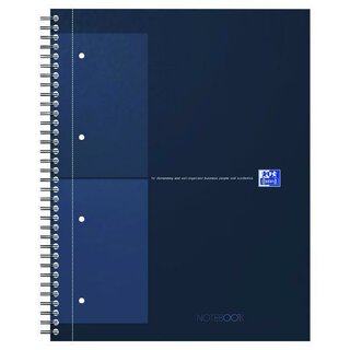 Oxford International Notizbuch, A4+, 5x5, blau