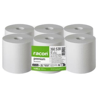 Racon 160538 Handtuchrollen, 2 Lagig, 450 Blatt, Wei, Box 6