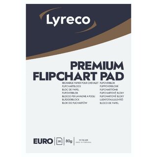 Premium Flipchartblockeuro 80 Grammaturatur Bla 20 Blatt