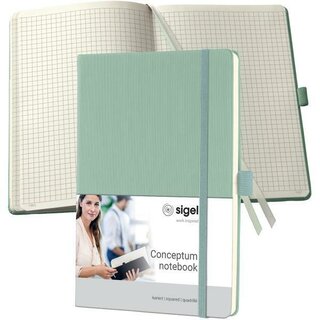 SIGEL CO682 Premium Notizbuch kariert, A5, Hardcover, grn