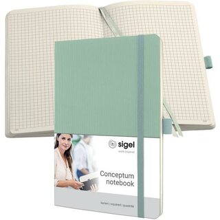 SIGEL CO336 Premium Notizbuch kariert, A5, Softcover, grn