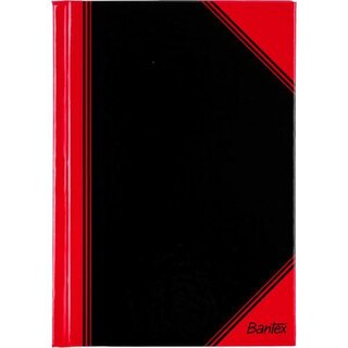 Bantex Chinakladde schwarz/rot, A6, 96 Blatt, 70 g/qm,...