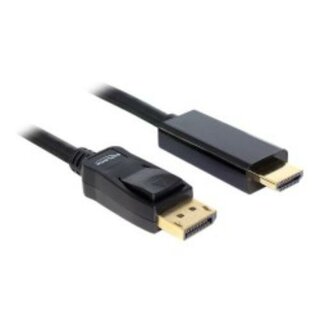 Delock Verbindungskabel 82435, DP/HDMI - Stecker/Stecker, L: 3 m, schwarz