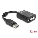 Displayport-Kabel Delock 61847, 12cm, schwarz