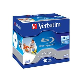 Verbatim 43736 Rohlinge Blu-Ray, 50GB, 6XJC, 10 Stck