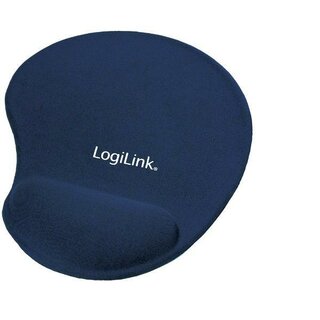 Logilink ID0027B Mauspad mit Gel Handauflage, Blau