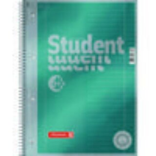 Brunnen Collegeblock Premium Student DUO, 70g, kariert + liniert, A4, petrol