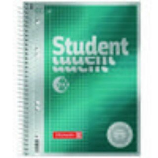 Brunnen Collegeblock Premium Student DUO, 70g, kariert + liniert, A5, petrol