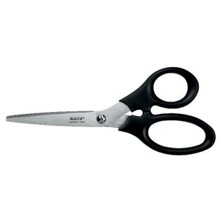 LEITZ Schere 5424-00-95, Edelstahl, ergonomischer Griff, schwarz, L: 18,5 cm