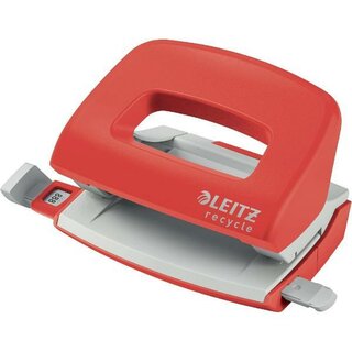 Leitz NeXXt Recycle Mini Locher, fr 10 Blatt, rot