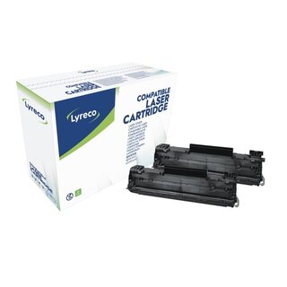 Toner kompatibel mit HP CE278AD, Reichweite: 2.100 Seiten, schwarz, 2St