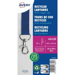Avery Zweckform 4842B, Lanyard, Schlüsselband, 15 x 440...