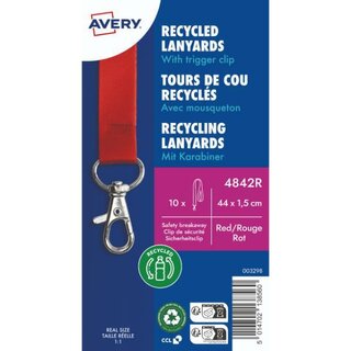 Avery Zweckform 4842R, Lanyard, Schlüsselband 15 x 440...