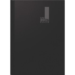 Brunnen Buchkalender 1072440906, 1W/2S, A4, schwarz, 2026