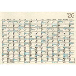 Bühner K13TF Plakatkalender, Zuckerrohrpapier, 99 x 68...