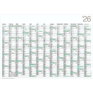 Bühner K13BA Plakatkalender, Bambuspapier, 99 x 67 cm, 13...