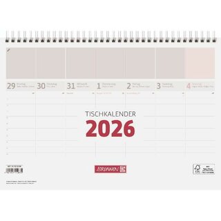 Brunnen 70212 Aufstellkalender 1 Woche/1 Seite, 29 x 20...