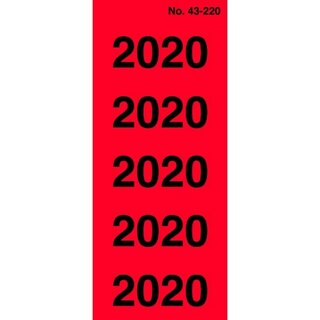 Jahressignal Avery Zweckform 43-2020, Jahr: 2020, rot,...