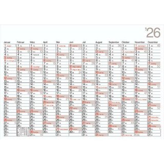 Bühner Plakatkalender DELTA K12, 12 M/1S, 98 x 68,5 cm, 2026