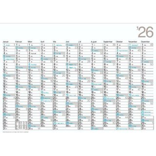 Bühner Plakatkalender SIGMA M12, 12 M/1S, 67 x 47 cm, 2026