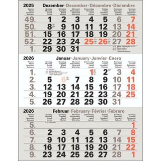Bühner Ersatzblätter f.Tischkalender M3TKM, 3 Monate / 1...