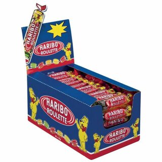 Haribo Fruchtgummi Roulette, Displaykarton mit 50 Stck a 25 Gramm