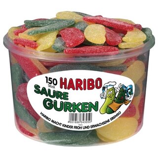 Haribo Fruchtgummi saure Gurken, Box mit 1350g