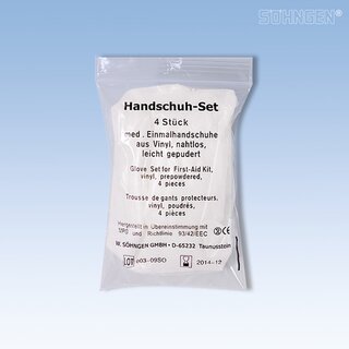Handschuh-Set Shngen 1010073, Vinyl, nahtlos, gepudert, 4 Stck