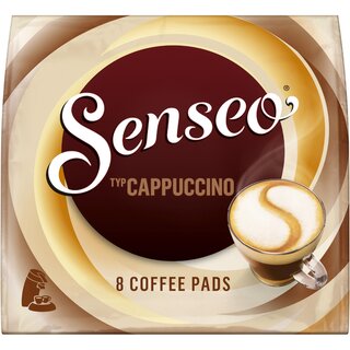 Kaffeepads Senseo Cappuccino, 2 in 1 Kombipads, 8 Pads