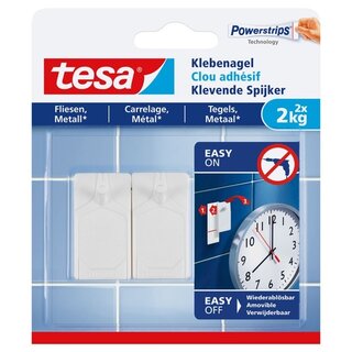 Powerstrips Tesa 77762, Klebenagel Fliese, 2kg, 2 Stck