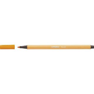 STABILO Faserschreiber Pen 68/54, Einweg, mit Kappe, M / 1 mm, orange