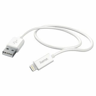 Ladekabel Lightning Anschluss, Hama, 1m, wei, USB-A auf Apple Lightning