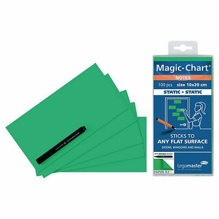 Magic Chart Notes Legamaster 159404, elektrostatisch haftend, 10x20, grn, 100St