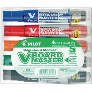 Boardmarker Pilot 5080 V-Board Master, Rundspitze, Strichst. 2,3mm, 5er Etui