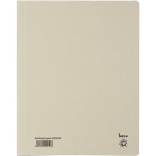 Einschlagmappe, Karton (RC), 3 Klappen, A4, fr: 250 Blatt, grau